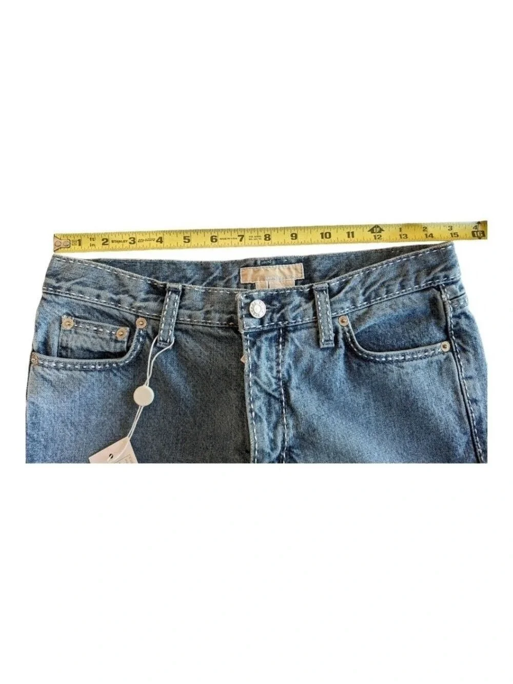 Michael Kors Y2K Light Wash Stitched Seam Flare Jeans Size 4